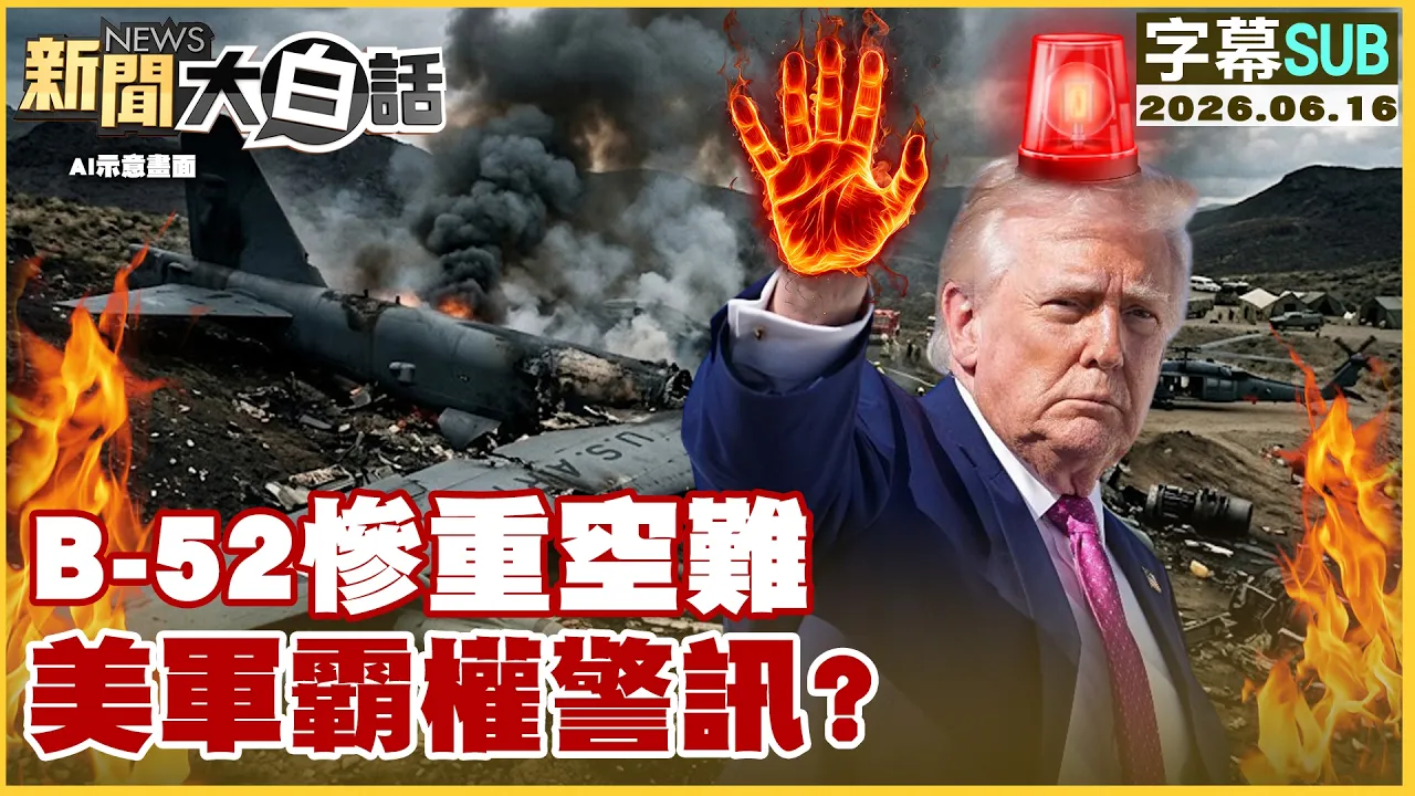 【SUB】B-52惨重空难 美军霸权警讯？【#新闻大白话】20260616 #字幕版 #B52 #空难 #美军 #川普