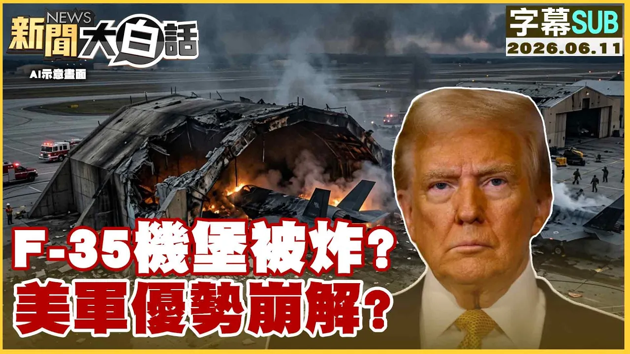 【SUB】F-35机堡被炸？美军优势崩解？【#新闻大白话】20260611 #字幕版 #F35 #美军 #机堡