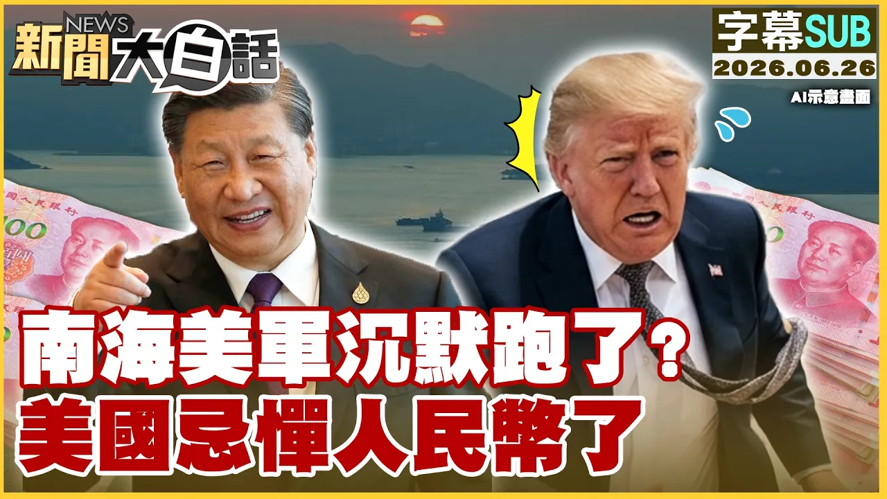 【SUB】南海美军沉默跑了？美国忌惮人民币了【#新闻大白话】20260626 #字幕版 #南海 #川普 #美军 #中国