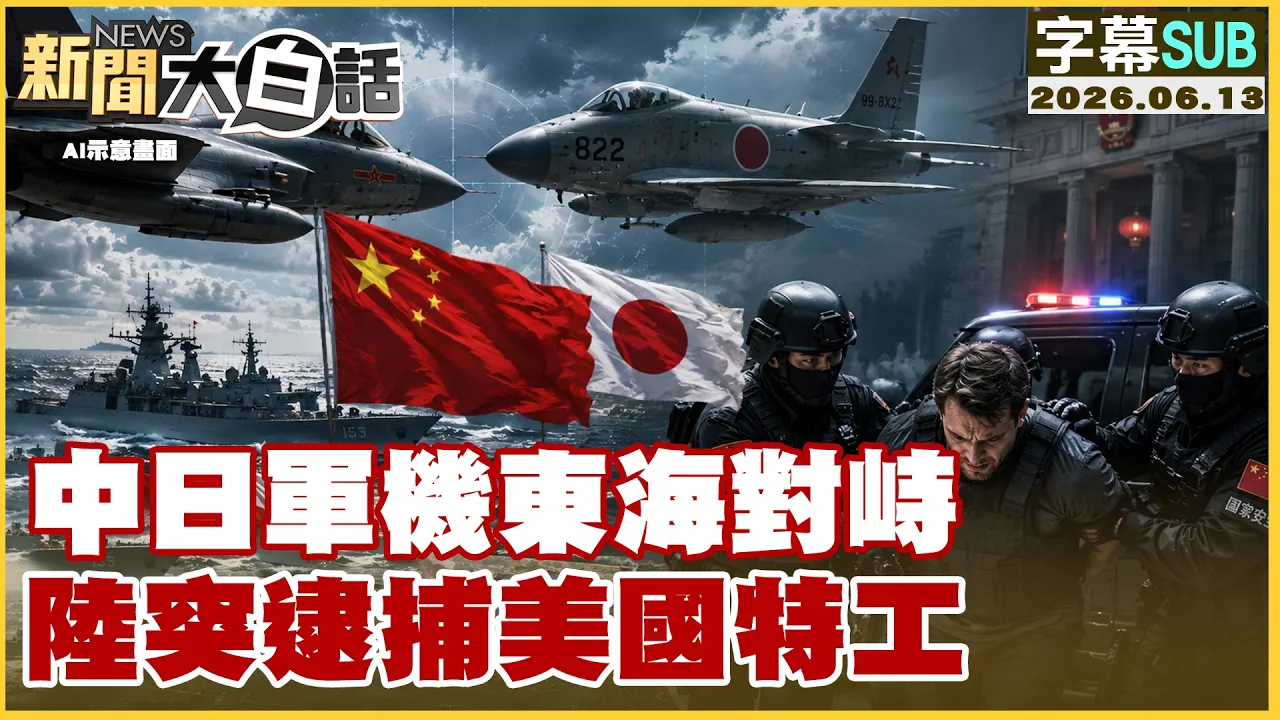 【SUB】中日军机东海对峙 陆突逮捕美国特工【#新闻大白话】20260613 #字幕版 #中国 #日本 #美国