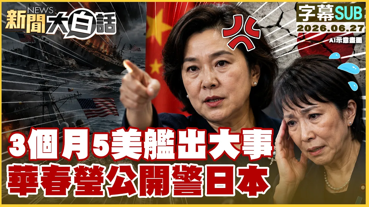 【SUB】3个月5美舰出大事华春莹公开警日本【#新闻大白话】20260627 #字幕版 #美舰 #华春莹 #日本