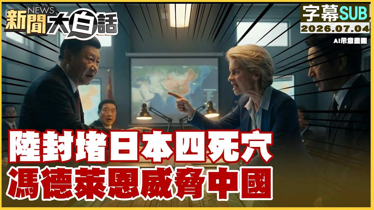 【SUB】陆封堵日本四死穴 冯德莱恩威胁中国【#新闻大白话】20260705  #字幕版 #冯德莱恩 #日本 #中国