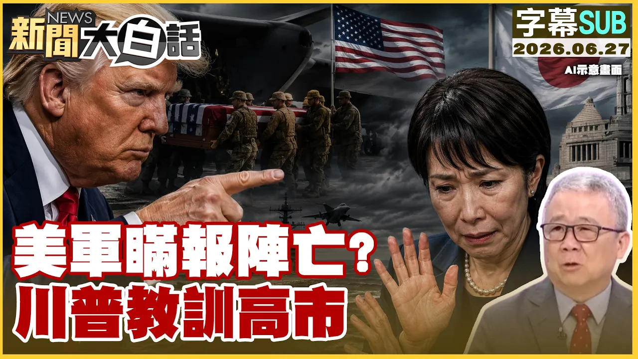 【SUB】美军瞒报阵亡？川普教训高市【#新闻大白话】20260627 #字幕版 #美军 #川普 #高市