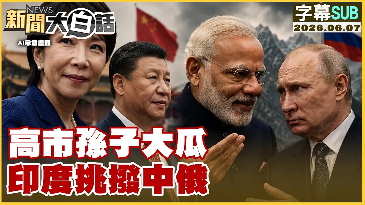 【SUB】高市孙子大瓜 印度挑拨中俄【#新闻大白话】20260607#字幕版 #高市早苗 #印度 #中国 #俄罗斯