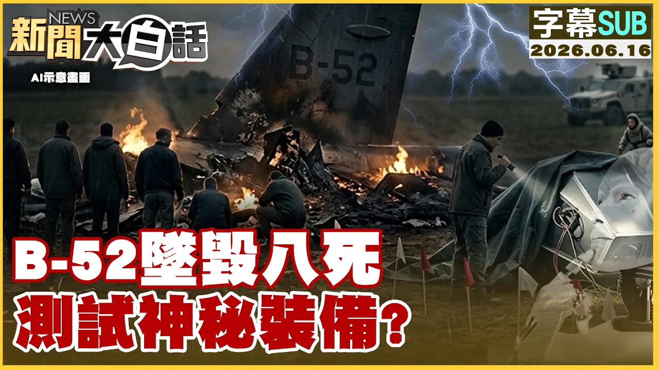 【SUB】B-52坠毁八死 测试神秘装备？【#新闻大白话】20260616 #字幕版 #B52 #川普 #美军