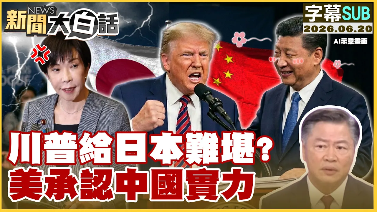 【SUB】川普给日本难堪?美承认中国实力【#新闻大白话】20260620 #字幕版 #川普 #高市早苗 #中国 #日本